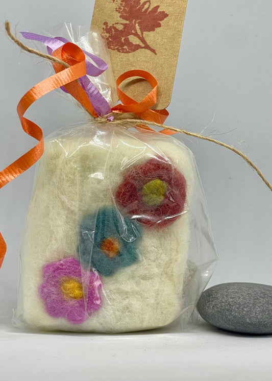 Felted Soap - Three Flowers