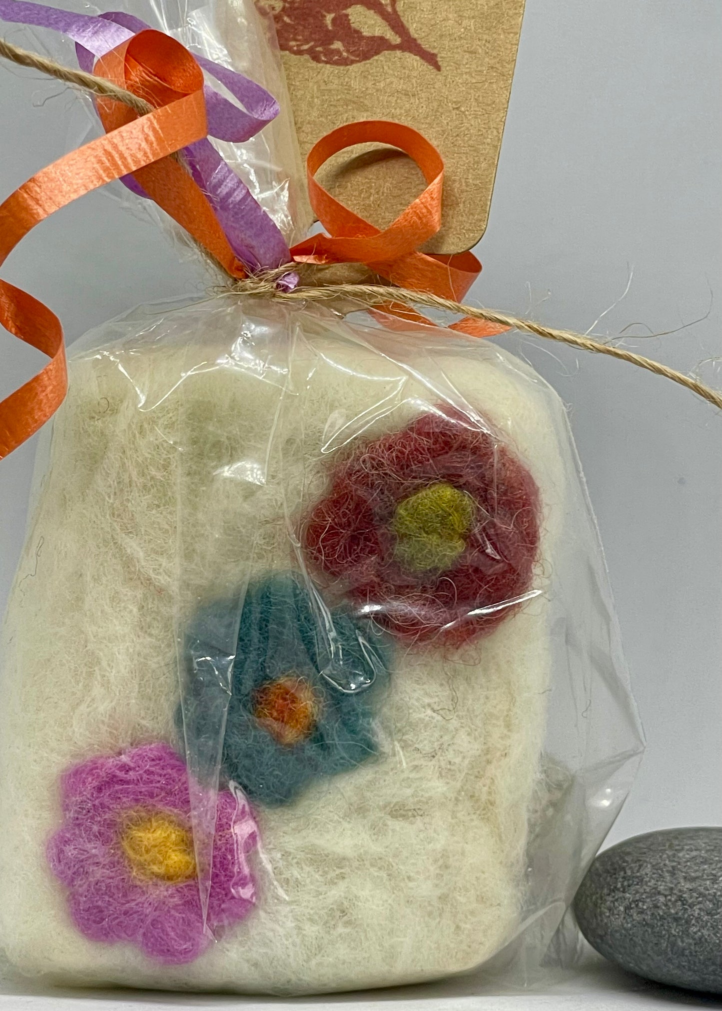 Felted Soap - Three Flowers
