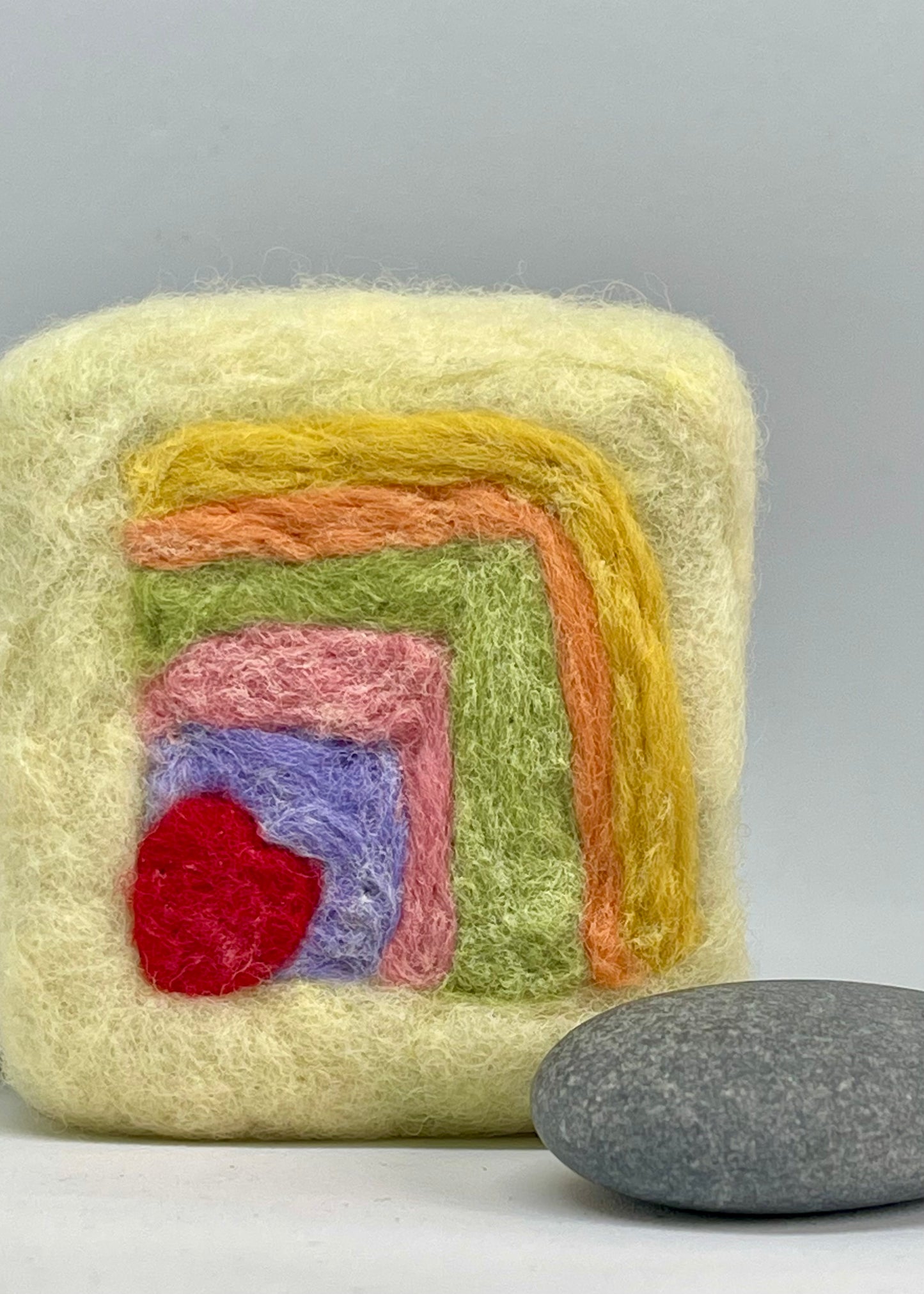 Felted Soap - Rainbow Love