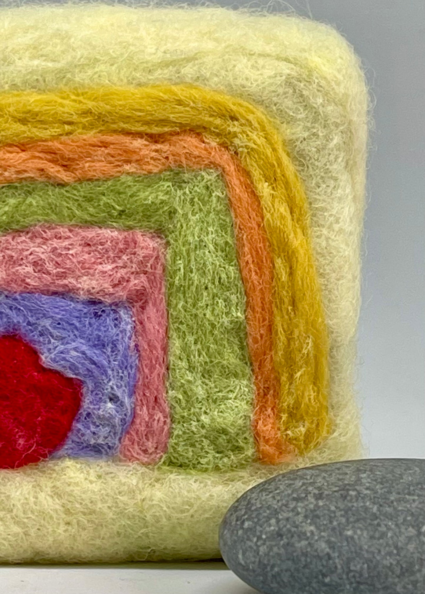Felted Soap - Rainbow Love