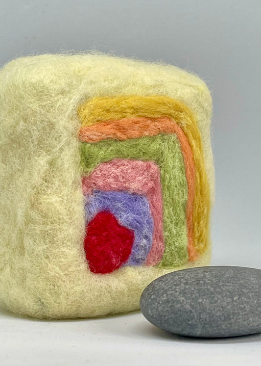 Felted Soap - Rainbow Love