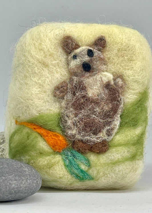Felted Soap - Rabbit & Carrot