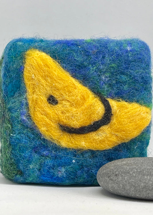 Felted Soap - Happy Moon