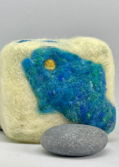 Felted Soap - Blue Fish
