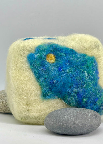 Felted Soap - Blue Fish